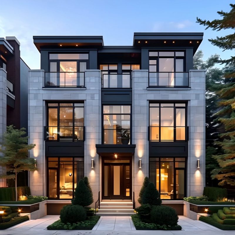 現代歐式三層別墅